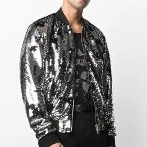 Golden Goose Men's Joshua Sequin Bomber Jacket Size 48 IT